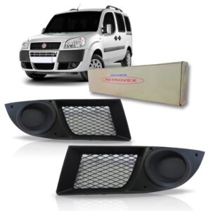 Tela Frontal Parachoque Moldura Milha Doblo 09 A 13 S/ Furo Lado Direito