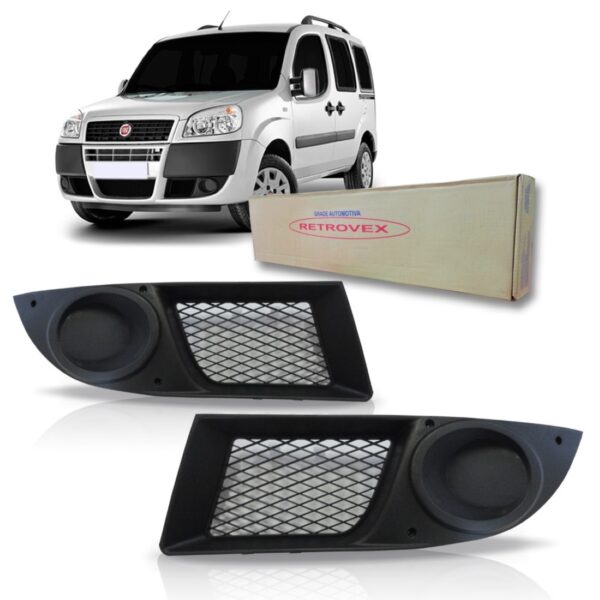 Tela Frontal Parachoque Moldura Milha Doblo 09 A 13 S/ Furo Lado Esquerdo