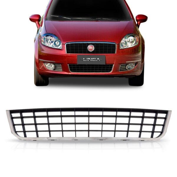 Tela Frontal Linea Preta Inferior Com Friso Cromado 08 A 13 Preto