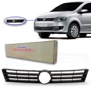 Grade Tela Para  Fox/spacefox 2010 A 2014 Preto Liso Preto