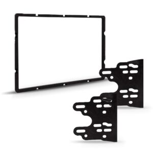 Moldura Painel Dvd Prata Para Palio 2 Din Siena Strada Idea