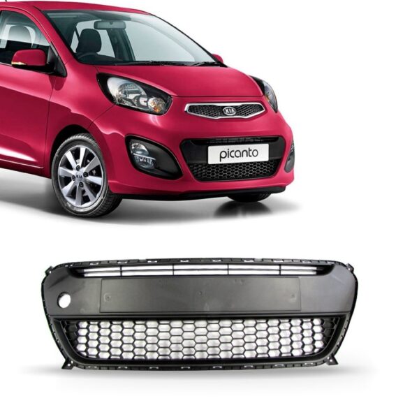 Tela Frontal Picanto 11 2012 13 Inferior Parachoque Central Preto