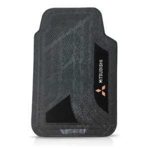 Tapete Mitsubishi Pajero Dakar Pvc Logo Bordado Grafite