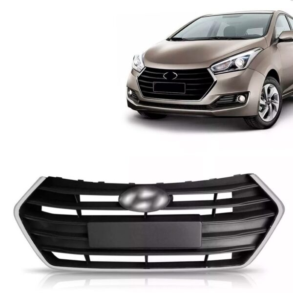Grade Dianteira Para Hyundai Hb20 2016 2017 2018 Hath Friso Cromado