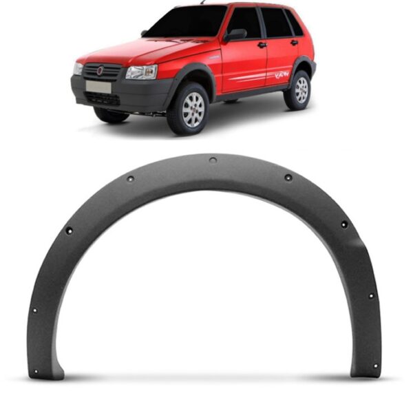 Alargador Moldura Paralama Dianteiro Uno Way Preto 2004 A 12 Lado Esquerdo