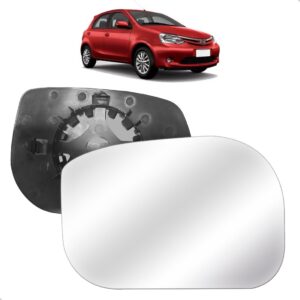 Lente Retrovisor Para Toyota Etios 2012 A 2013 Com Base Lado Esquerdo