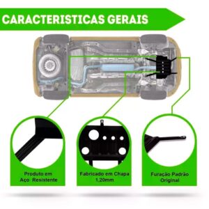 Protetor Carter Peito De Aço Suv Ford Edge 2009 2010/2013