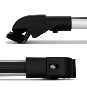 Travessa Teto Chevrolet Spin Rack Slim Prata Em Aluminio Preto