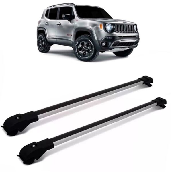 Travessa De Teto Jeep Renegade 15 A 18 Aluminio Slim Prata Prateado