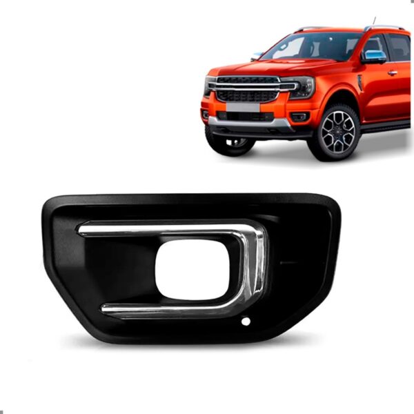 GRADE LATERAL PARACHOQUE DIANTEIRO RANGER 2024 A 2026 COM FURO COM MOLDURA CROMADA LE