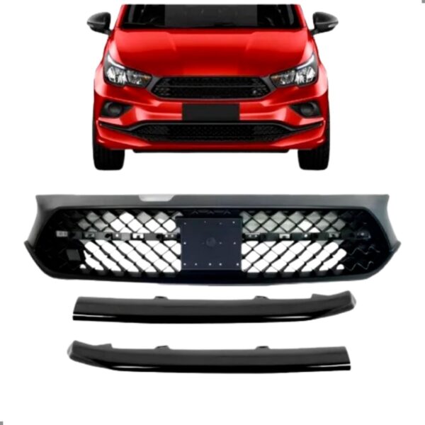 Grade Radiador Black Piano Para Cronos 2021 2022 Grade Radiador Brilhante