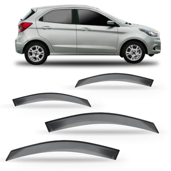 Calha De Chuva Novo Ka Hatch E Sedan 2014 A 2021 4portas Fumê