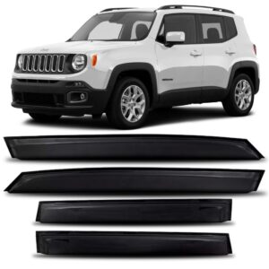 Calha Defletor De Chuva Jeep Renegade 2014 À 2018 Fumê