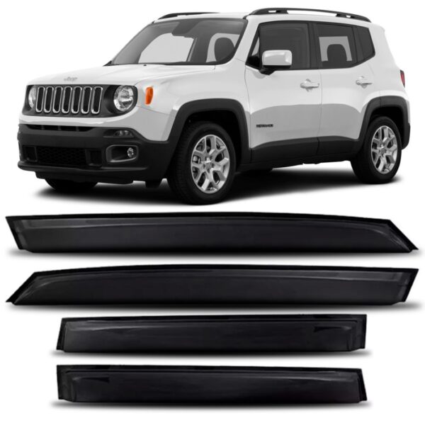 Calha Defletor De Chuva Jeep Renegade 2014 À 2018 Fumê