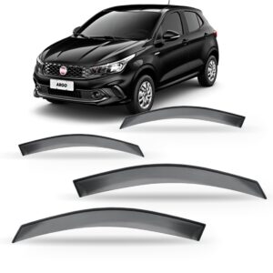 Jogo Calha Chuva Fiat Argo 2016 À 2018 4 Portas. Fumê