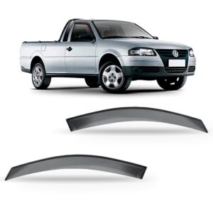 Defletor De Chuva Vw Saveiro G4 1998 A 2011 Calha 2 Portas Fumê