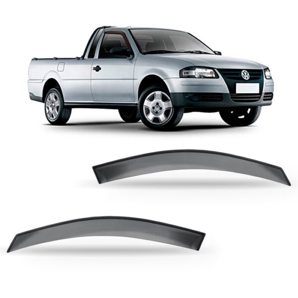 Defletor De Chuva Vw Saveiro G4 1998 A 2011 Calha 2 Portas Fumê