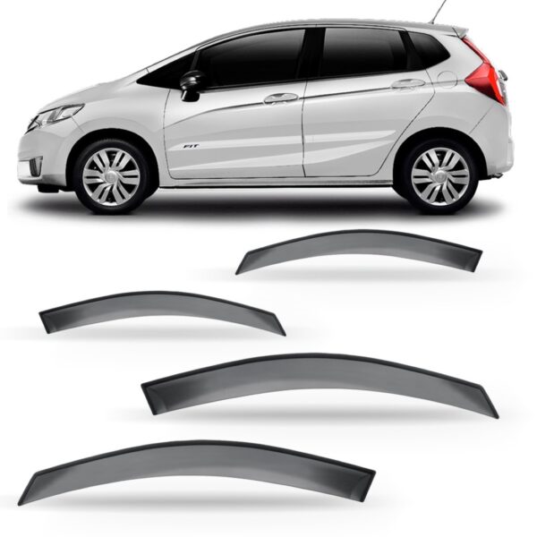 Calha Chuva Fit 2009 À 2013 4 Portas Fumê