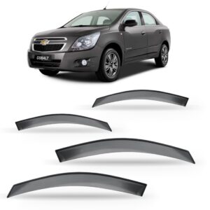 Calha Defletor De Chuva Para Cobalt 12 A 2018 Sedan Acrílico Fumê