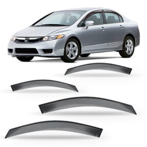 Calha Chuva Defletor Civic 2007 2008 2009 À 2011 4 Portas Fumê