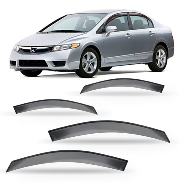 Calha Chuva Defletor Civic 2007 2008 2009 À 2011 4 Portas Fumê