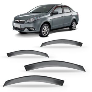 Calha Chuva Defletor Fiat Grand Siena 2012 À 2019 4p Fumê