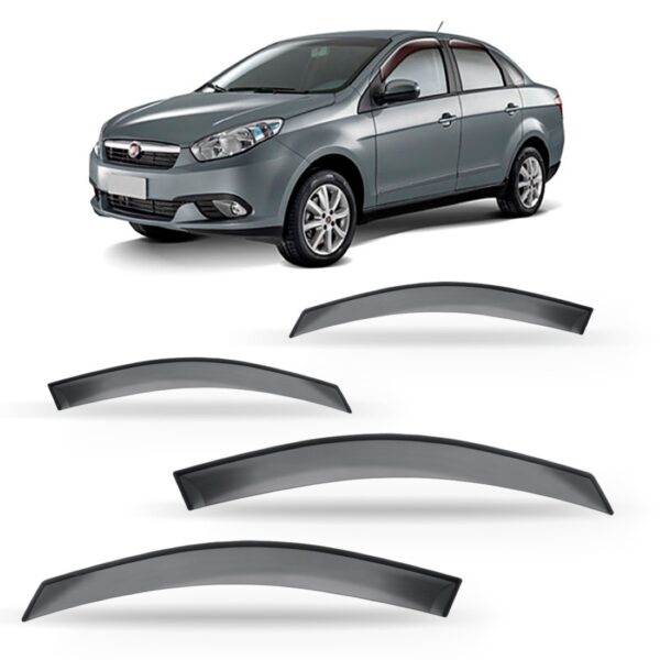 Calha Chuva Defletor Fiat Grand Siena 2012 À 2019 4p Fumê