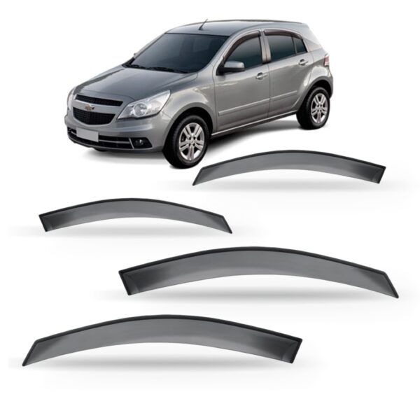 Calha De Chuva Defletor Para Agile - 4p - 2009 2010 Até 2015 Fumê