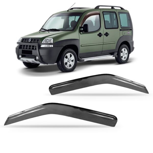 Calha Defletor De Chuva Dublo 02 Portas Acrílico Premium Fumê