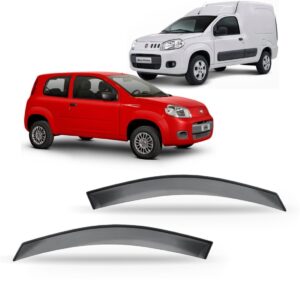 Calha Defletor De Chuva Para Fiat Uno 02 Portas 2011 A 2018 Fumê