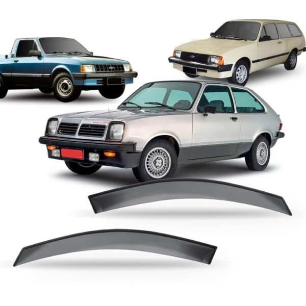 Calha Defletor De Chuva Chevette 02 Portas 87 A 95 Acrílico Fumê