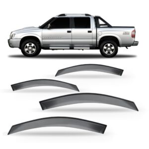 Jogo Calha De Chuva Chevrolet S10 Cabine Dupla 2012-2025 4p Fumê