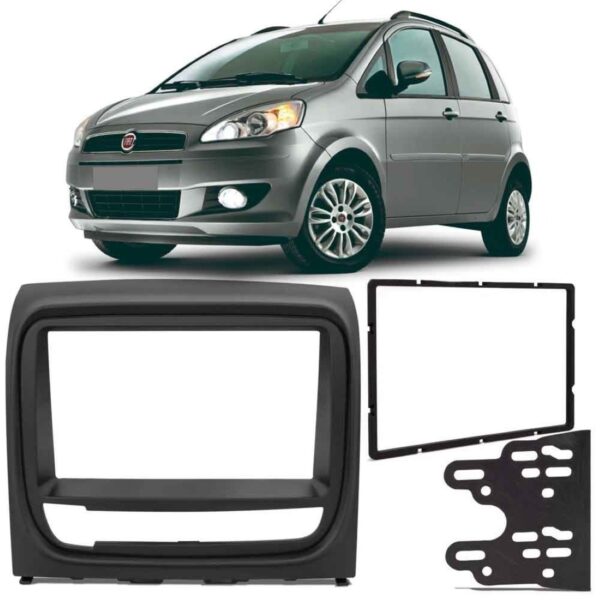 Moldura Painel 2 Din Engekar Preto Idea 2013 A 2016