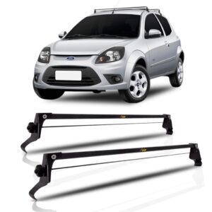 Rack Bagageiro De Teto Para Ford Ka 2008 A 2013 Hatch Preto