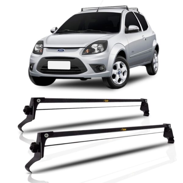 Rack Bagageiro De Teto Para Ford Ka 2008 A 2013 Hatch Preto