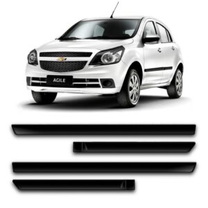 Jogo Friso Borracha Lateral Agile 2010 A 2016 4 Peças