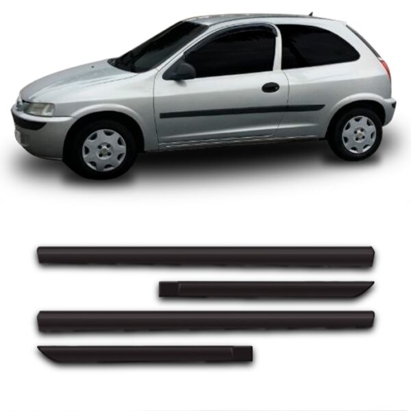 Jogo Vedação Friso Lateral Celta 2000 A 2005 2p - 4(peças)