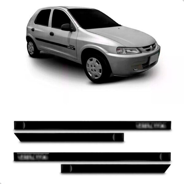 Friso Borrachãolateral Celta 2000 A 2005 4p - Kit 4 Peças