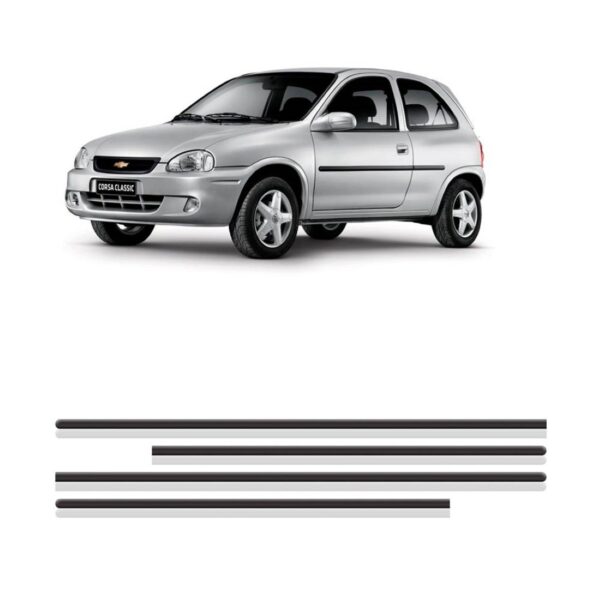 Jogo Friso Lateral P/ Corsa 1994 A 1997 2p - 4 Peças (fino)
