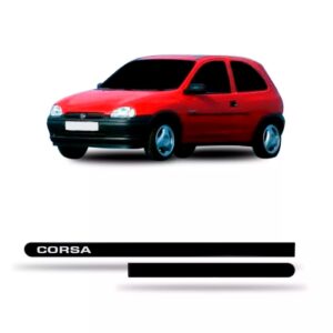 Friso Borrachão Lateral Corsa 2p Personalizado 94/97 4peças.