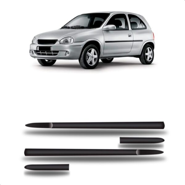 Borrachão Lateral Corsa Classic/hatch 1998 A 2002 2p 4 Pçs