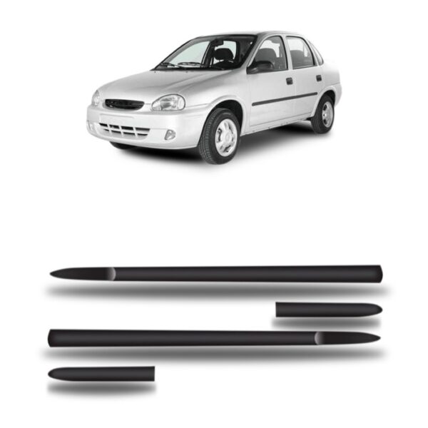 Borrachão Lateral Corsa Classic/hatch 98 A 2002 4p Kit 4 Pçs