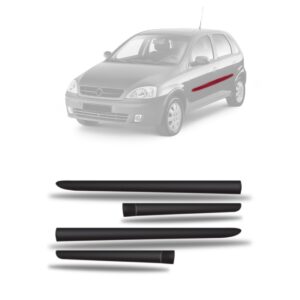 Borrachão Lateral Corsa Gls 1.8 2003 A 12 Kit 4 Pçs (largo)