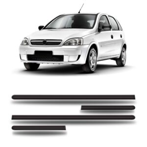 Kit Friso Borrachão Lateral Corsa 2002 A 2012 4p - 4(peças).