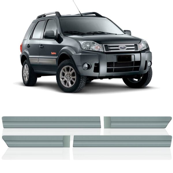 Jogo Friso Lateral Para Ecosport Freestyle 06 07 08 09 Cinza