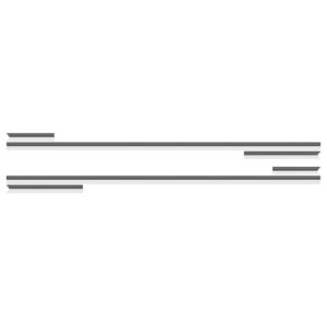 Jogo Friso Lateral P/ Escort Hobby Ate 1991 2p Preto 6 Peças Preto