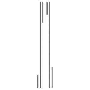 Jogo Friso Lateral P/ Escort Hobby Ate 1991 2p Preto 6 Peças Preto