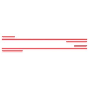 Friso Lateral Escort Hobby Ate 1991 2p - Vermelho -6 Peças.