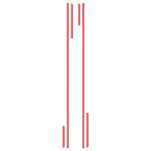 Friso Lateral Escort Hobby Ate 1991 2p - Vermelho -6 Peças.