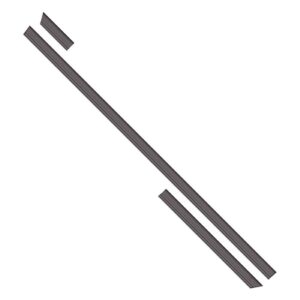 Borrachão Porta Escort L 1993 A 96 2p Cinza Largo Kit 6 Pçs Cinza